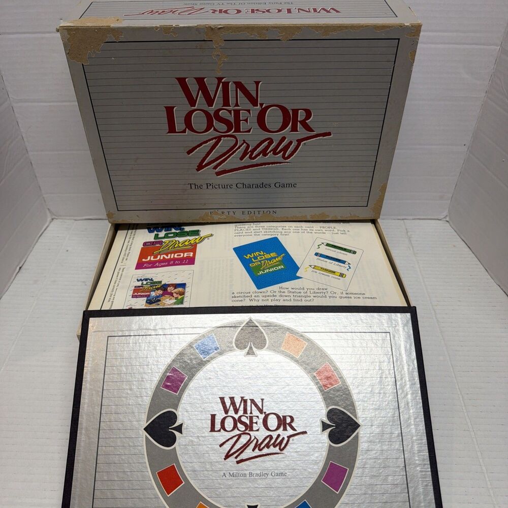 Win, Lose Or Draw The Picture Charades Game Party Edition 1988
